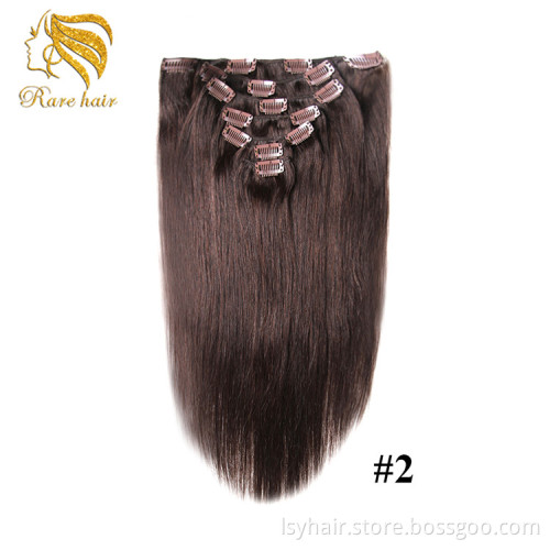 Xuchang Factory High Quality Wholesale Colored Clip In Human Hair Extension